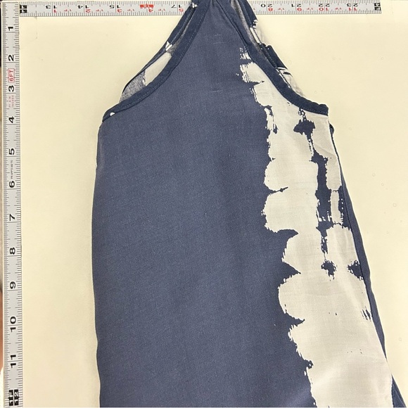 Buenos Ninos Jumpsuit Adult Small Blue White Wide Leg Pocket Tie Dye Flowy Women - Picture 9 of 14